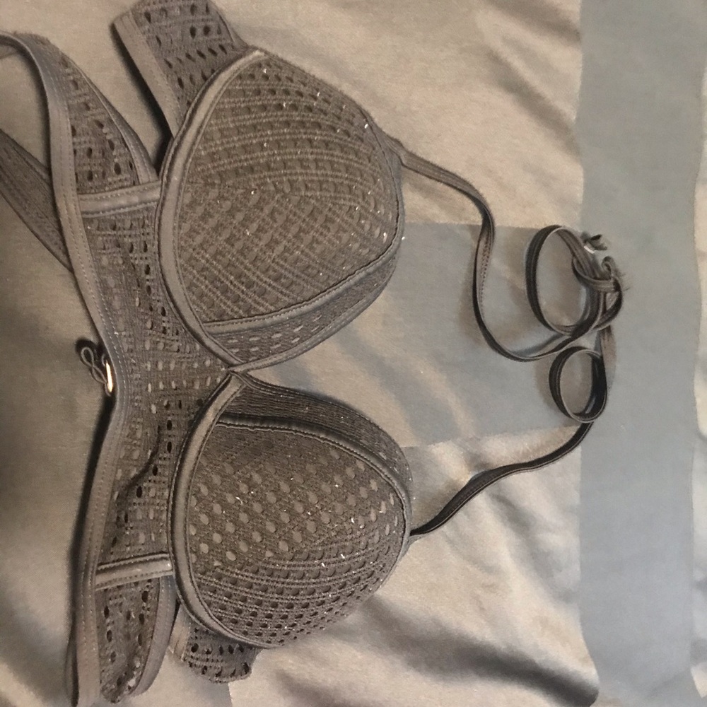 Black Lacy Bikini Top